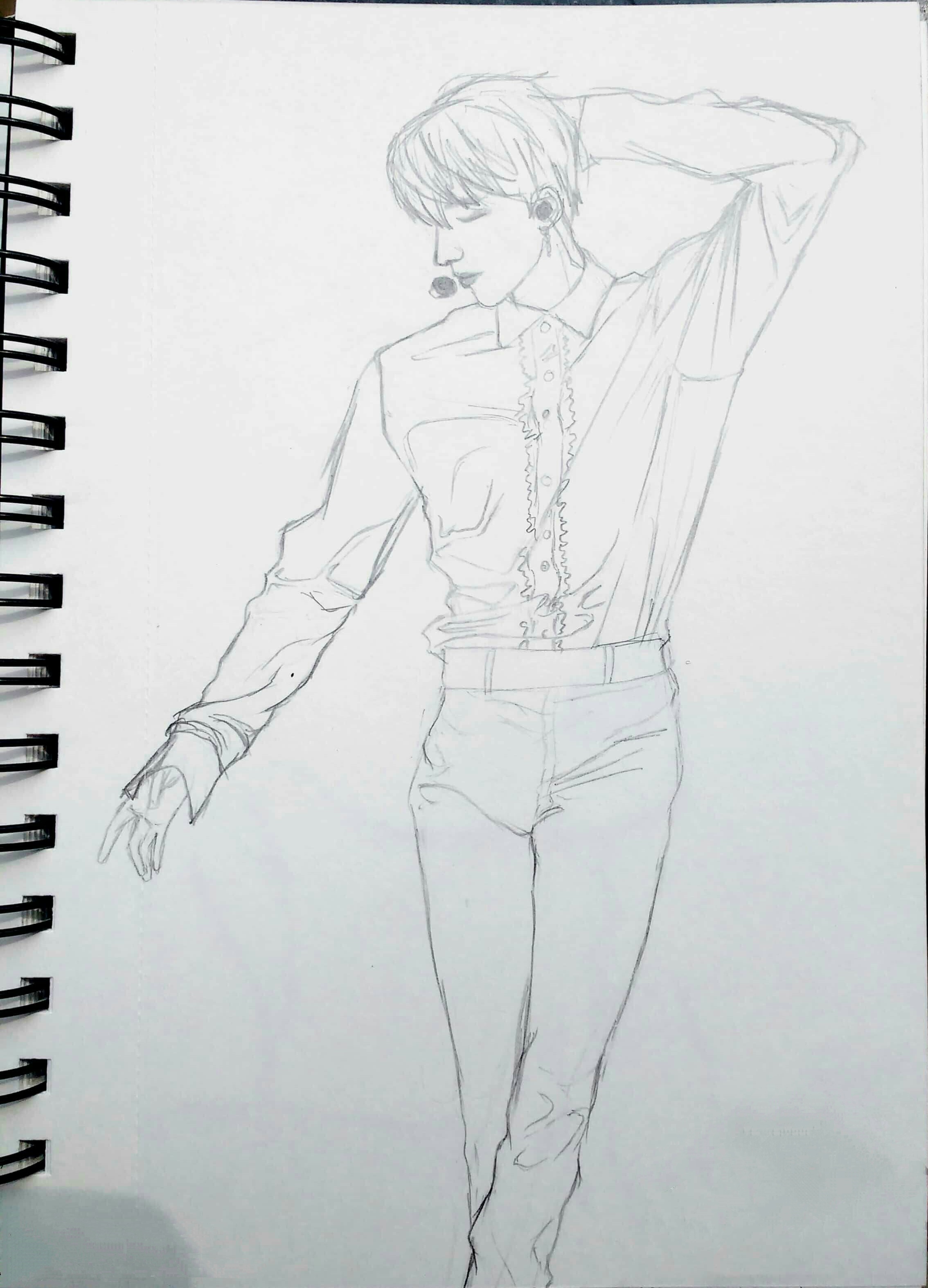 sketch of BTS J-Hope