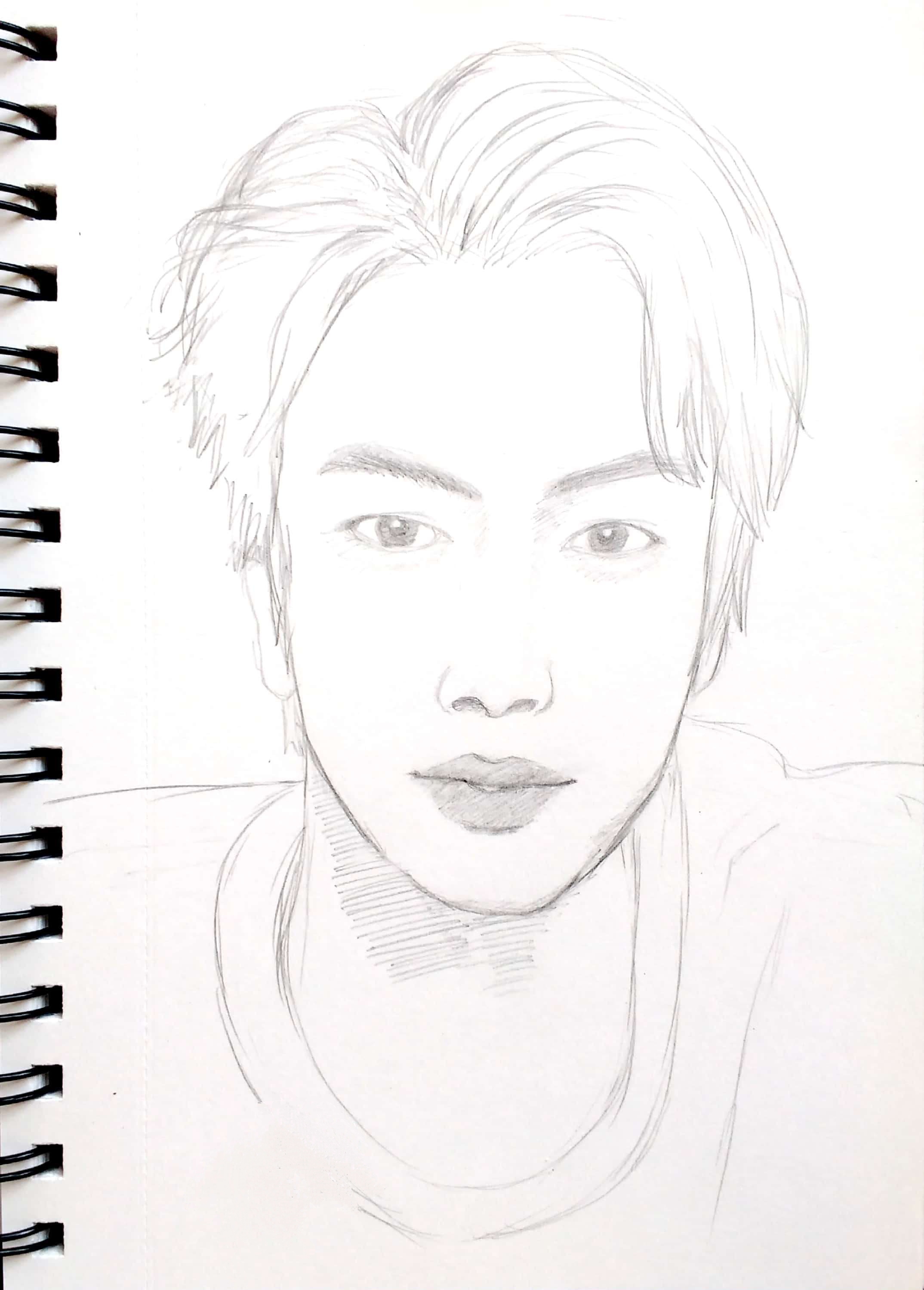 sketch of BTS Jin